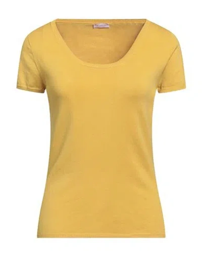 Rossopuro Woman Sweater Ocher Size 8 Cotton, Polyester In Yellow