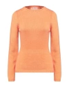 Rossopuro Woman Sweater Orange Size 12 Cotton In Orange