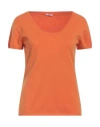 Rossopuro Woman Sweater Orange Size 12 Cotton, Polyester