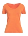 Rossopuro Woman Sweater Orange Size 10 Cotton, Polyester