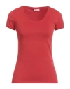 Rossopuro Woman Sweater Red Size 6 Cotton, Polyester In Red