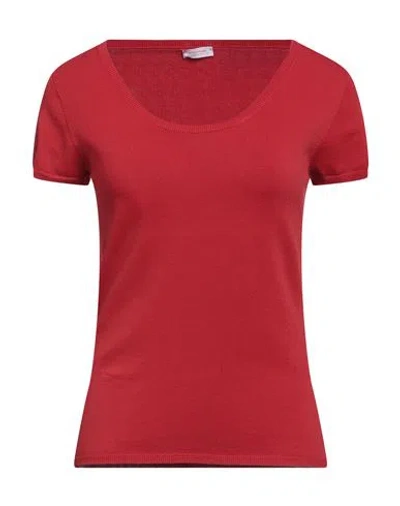 Rossopuro Woman Sweater Red Size 8 Cotton, Polyester