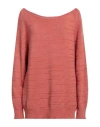 Rossopuro Woman Sweater Salmon Pink Size S Merino Wool