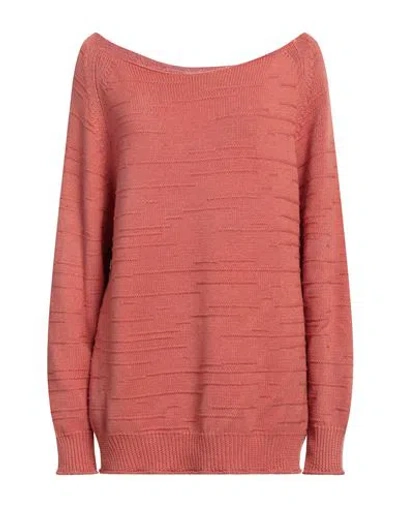 Rossopuro Woman Sweater Salmon Pink Size S Merino Wool