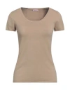 Rossopuro Woman Sweater Camel Size 10 Cotton, Polyester In Beige
