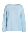 ROSSOPURO ROSSOPURO WOMAN SWEATER SKY BLUE SIZE XS COTTON