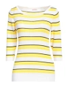 Rossopuro Woman Sweater Yellow Size L Cotton In Yellow