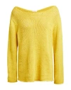 Rossopuro Woman Sweater Yellow Size L Cotton