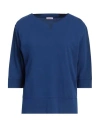 Rossopuro Woman Sweatshirt Bright Blue Size L Cotton