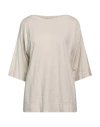 Rossopuro Woman T-shirt Beige Size S Cotton In Beige