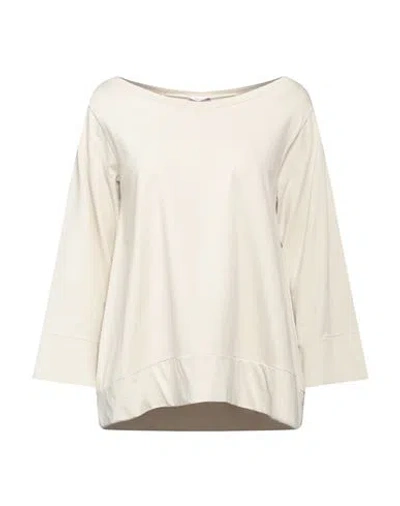 Rossopuro Woman T-shirt Beige Size S Cotton, Elastane In Beige