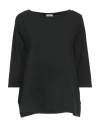 Rossopuro Woman T-shirt Black Size L Cotton, Elastane
