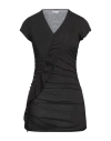 Rossopuro Woman T-shirt Black Size S Cotton In Black