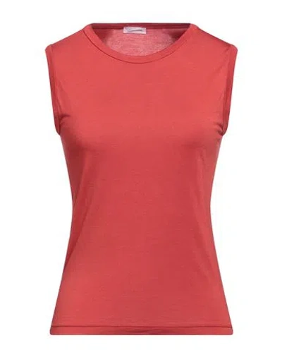 Rossopuro Woman T-shirt Brick Size L Modal, Polyamide In Red