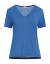 Rossopuro Woman T-shirt Bright Blue Size L Modal, Polyamide