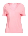 Rossopuro Woman T-shirt Coral Size Xl Modal, Polyamide In Red
