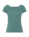 Rossopuro Woman T-shirt Deep Jade Size 6 Cotton In Green
