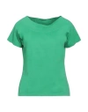 Rossopuro Woman T-shirt Green Size 12 Cotton