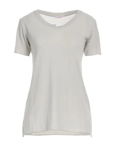 Rossopuro Woman T-shirt Grey Size 6 Cotton, Elastane In Gray
