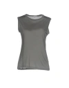 Rossopuro Woman T-shirt Lead Size S Modal, Polyamide In Grey