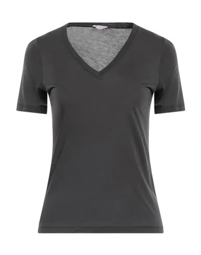 Rossopuro Woman T-shirt Lead Size Xs Modal, Polyamide In Gray