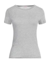 Rossopuro Woman T-shirt Light Grey Size 4 Cotton In Grey