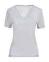 Rossopuro Woman T-shirt Light Grey Size S Modal, Polyamide In Grey