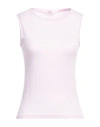 Rossopuro Woman Top Light Pink Size L Modal, Polyamide