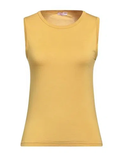 Rossopuro Woman T-shirt Ocher Size M Modal, Polyamide In Yellow