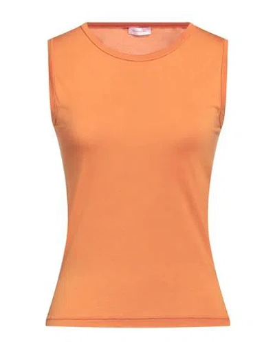 Rossopuro Woman T-shirt Orange Size L Modal, Polyamide