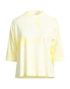 Rossopuro Woman T-shirt Light Yellow Size M Cotton