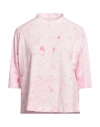 Rossopuro Woman T-shirt Pink Size M Cotton In Pink