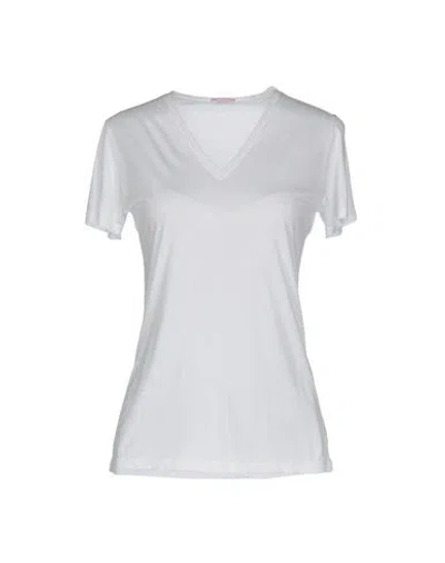 Rossopuro Woman T-shirt White Size M Modal, Polyamide