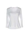 Rossopuro Woman Top White Size Xxl Modal, Polyamide In White