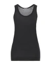 Rossopuro Woman Tank Top Black Size M Modal, Polyamide