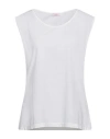 Rossopuro Woman Tank Top Ivory Size 6 Cotton, Elastane In White