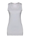 Rossopuro Woman Tank Top Light Grey Size S Modal, Polyamide