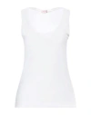 Rossopuro Woman Tank Top Off White Size S Modal, Polyamide