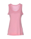 Rossopuro Woman Tank Top Pink Size L Modal, Polyamide