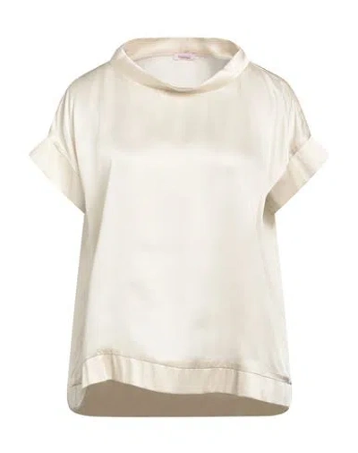Rossopuro Woman Top Beige Size L Viscose