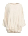 Rossopuro Woman Top Beige Size Xs Linen