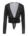Rossopuro Woman Top Black Size 10 Modacrylic, Cashmere
