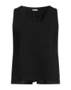 Rossopuro Woman Top Black Size Xl Cotton, Polyester, Elastane