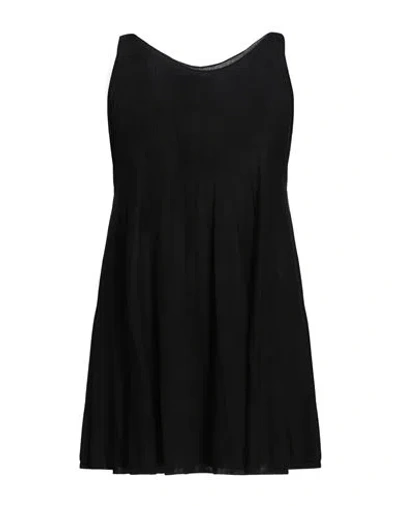 Rossopuro Woman Top Black Size M Viscose, Polyester