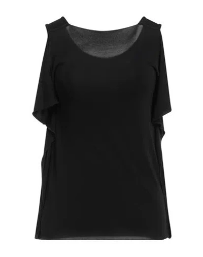 Rossopuro Woman Top Black Size Xl Viscose