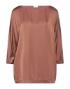 Rossopuro Woman Top Brown Size S Viscose