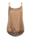 Rossopuro Woman Top Camel Size L Viscose In Beige