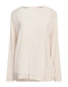 Rossopuro Woman Top Light Grey Size M Silk, Elastane