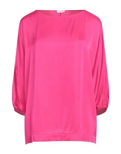 Rossopuro Woman Top Fuchsia Size S Viscose In Pink