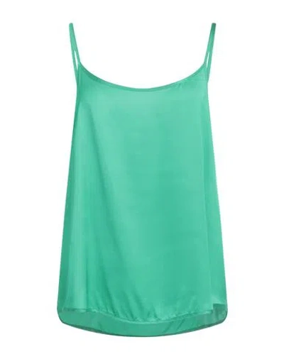 Rossopuro Woman Top Green Size M Viscose